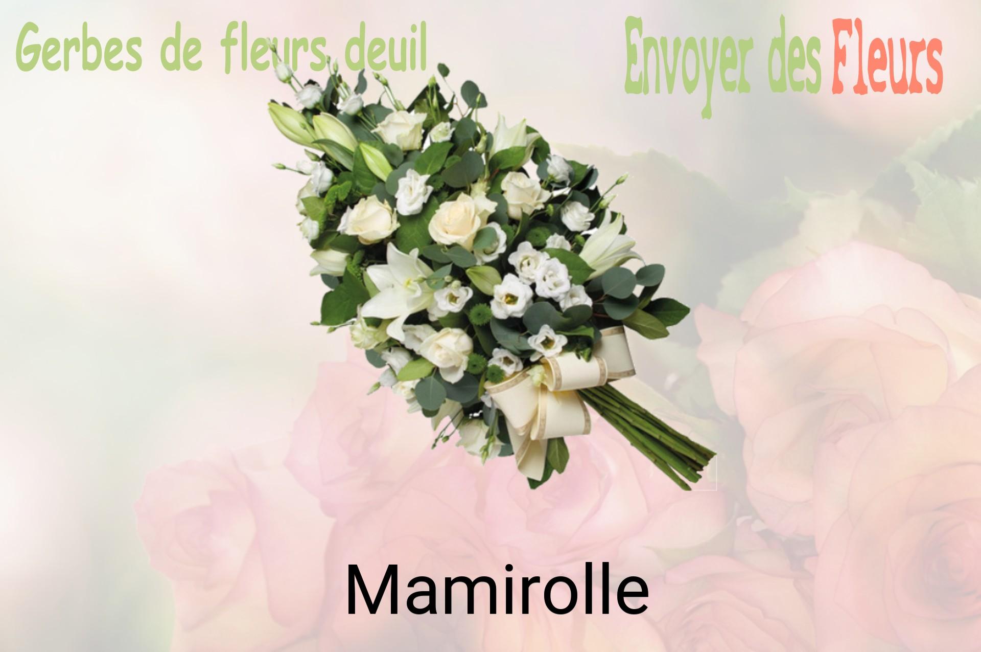 Gerbe de fleurs de deuil livrée à Mamirolle